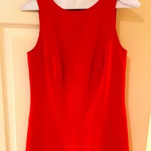 Ann Taylor Loft Red/Orange Drop Waist Dress